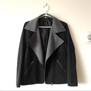 Stylish 2 Tone Zip Up Jacket